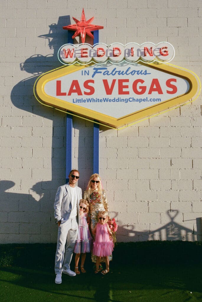A Las Vegas Family Elopement at Little White Wedding Chapel