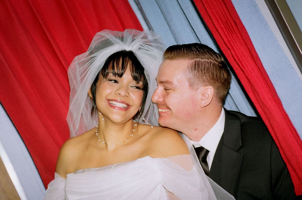 cute picture of the bride and groom at their dream elopement