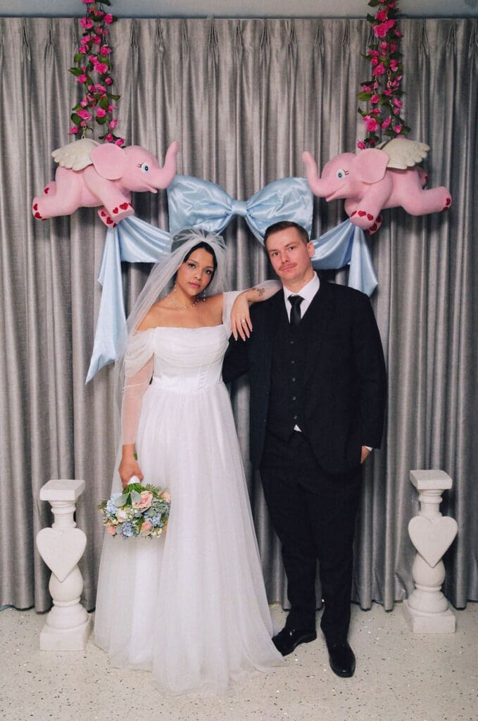 newlyweds at their dream photoshoot
