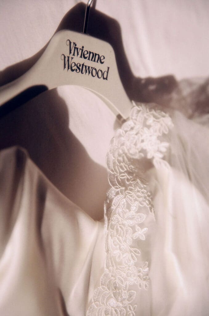 stunning closeup shot of the wedding dress