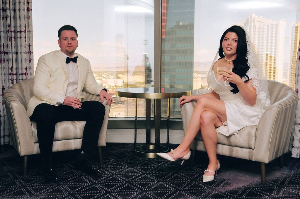 cute portrait of the bride and groom before heading to the ceremony