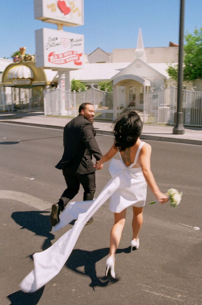 golden hour bridal portraits in las vegas
