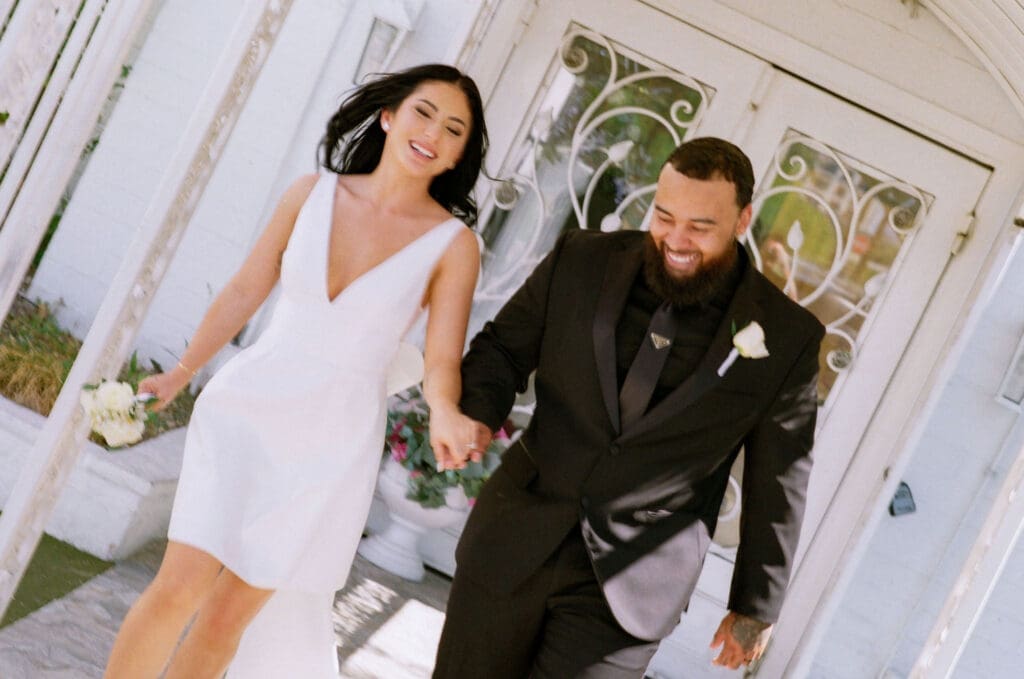 happy couple after their elopement ceremony