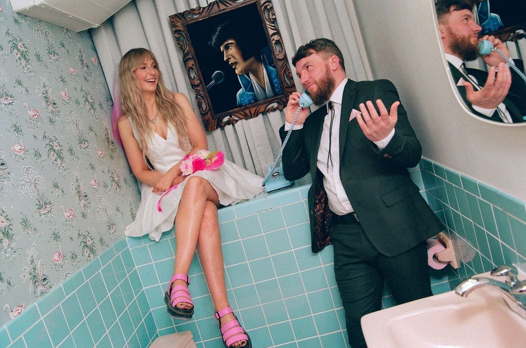 fun bridal portraits in las vegas