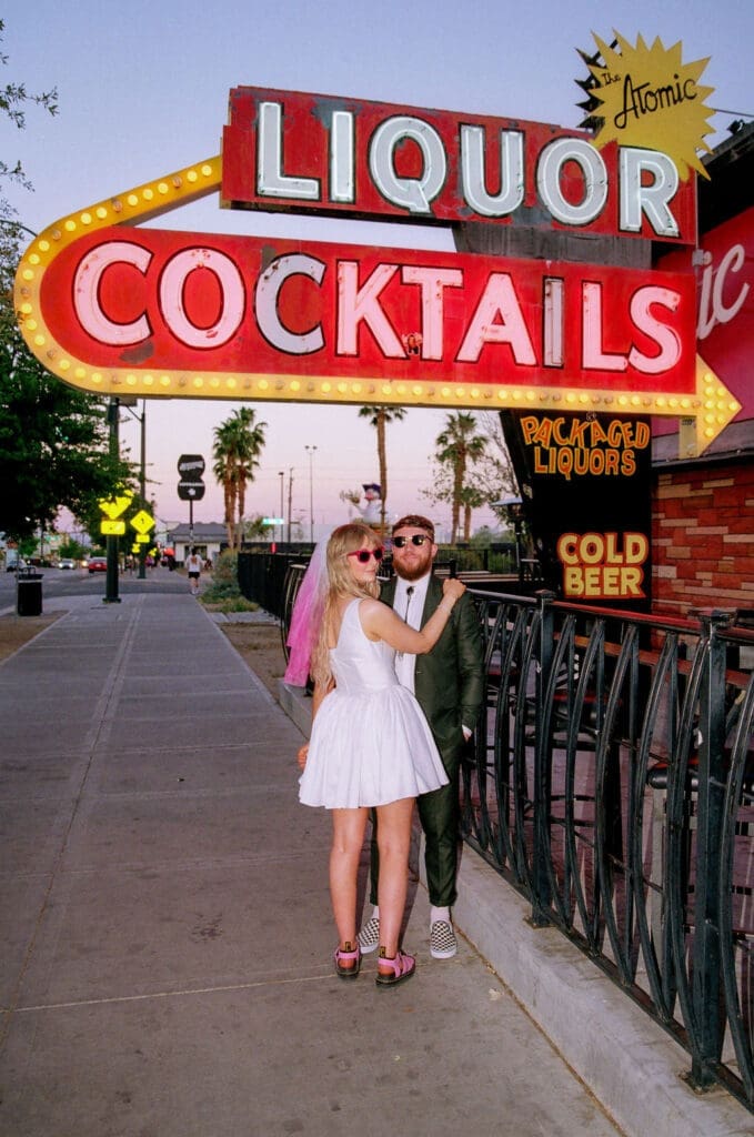 Fun bridal portraits in downtown Las Vegas Vegas