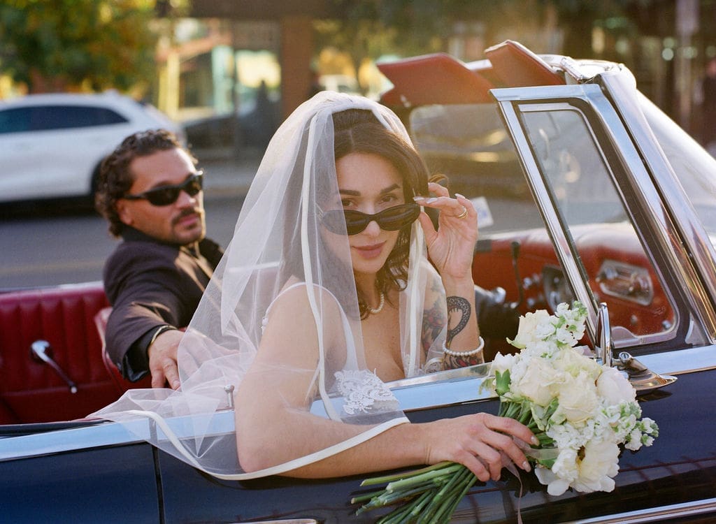 bride and groom at their las vegas elopement