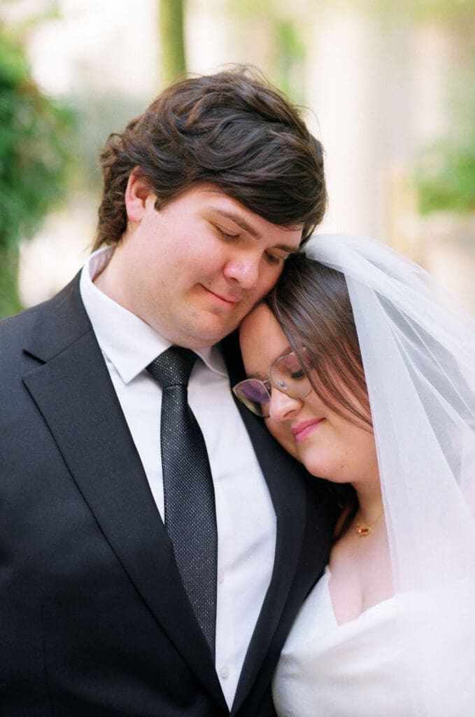 cute picture of the newlyweds at the venetian
