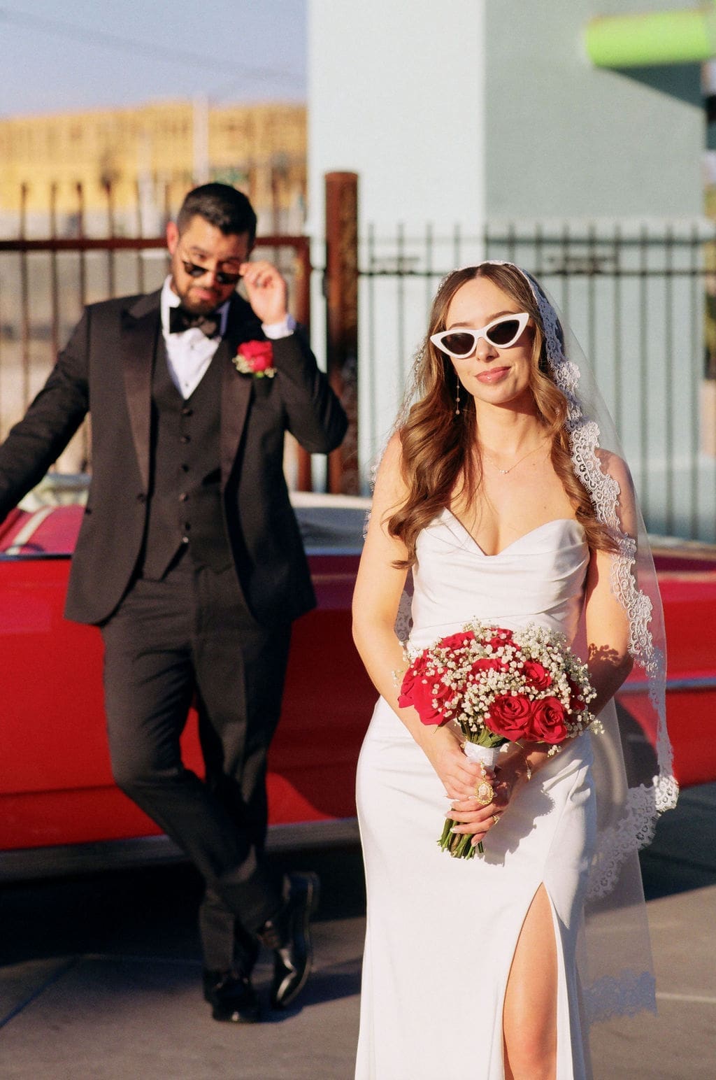 golden hour bridal portraits in las vegas