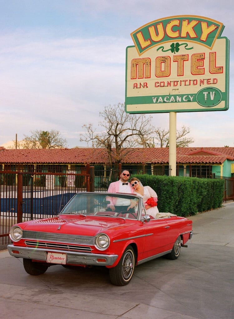 Classic Car Wedding Photos in Las Vegas: The Ultimate Sure Thing Chapel Add-On