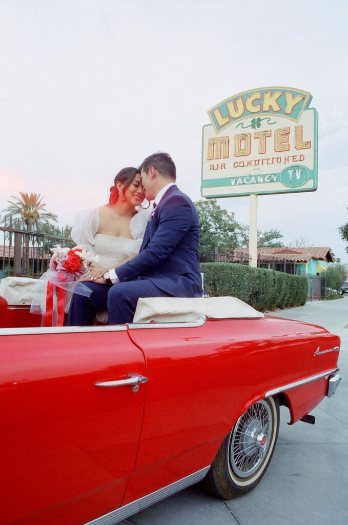 Classic Car Wedding Photos in Las Vegas: The Ultimate Sure Thing Chapel Add-On