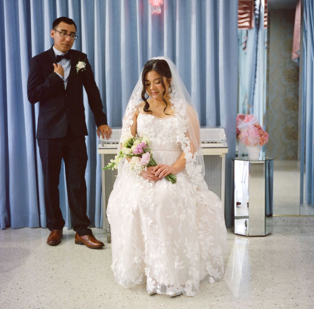 cute picture of the bride and groom at their dream elopement