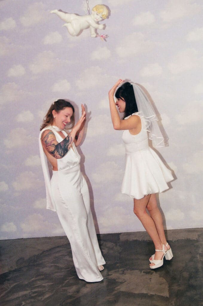 cute picture of the newlyweds at their dream elopement