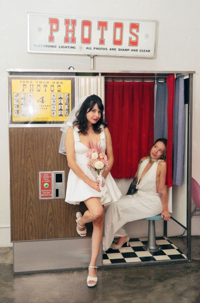 cute picture of the brides at her dream elopement
