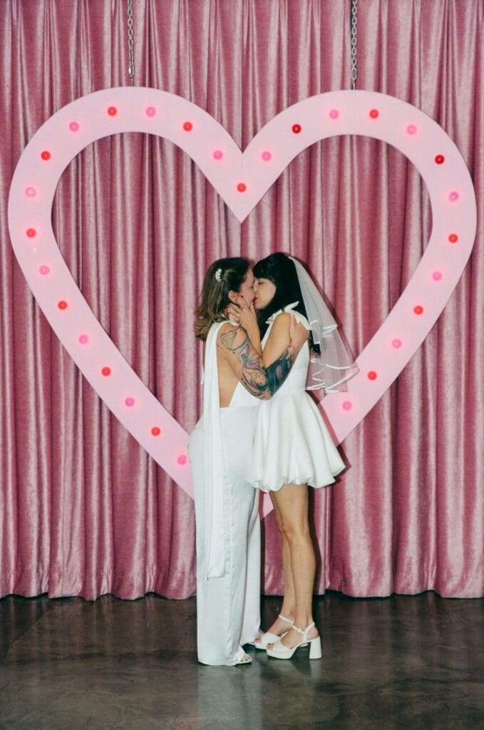 cute picture of the of the newlyweds at their dream session