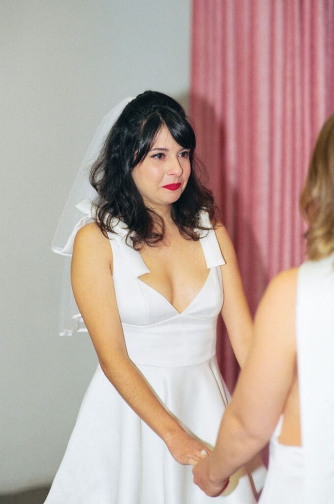 couple emotional during their ceremony