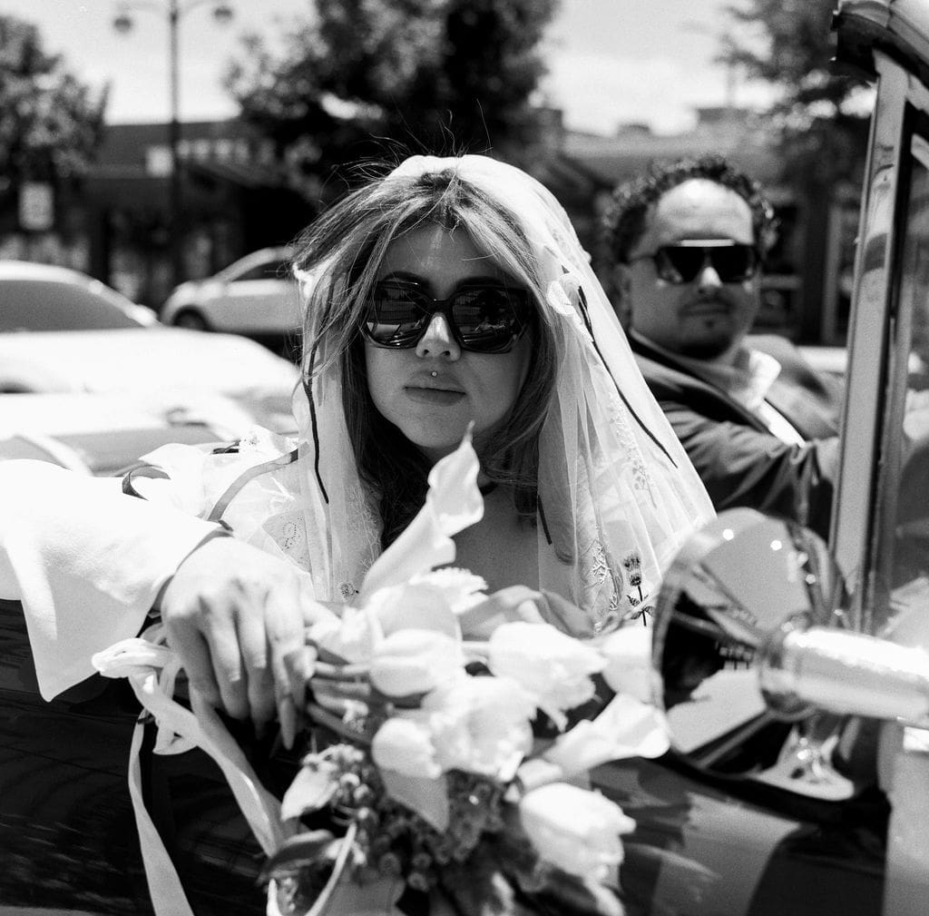 cute picture of the newlyweds in las vegas