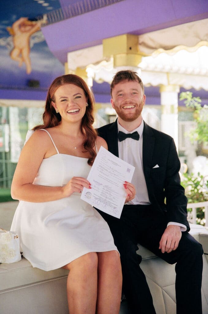 Little White Chapel Pink Cadillac Ceremony | A Guide to Getting Married in the Cadillac