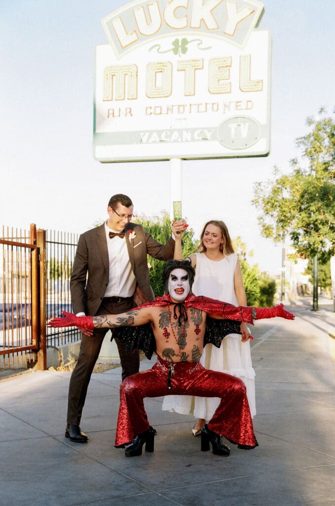 Tilly & Ian’s Las Vegas Elopement with Hellvis at Sure Thing Chapel
