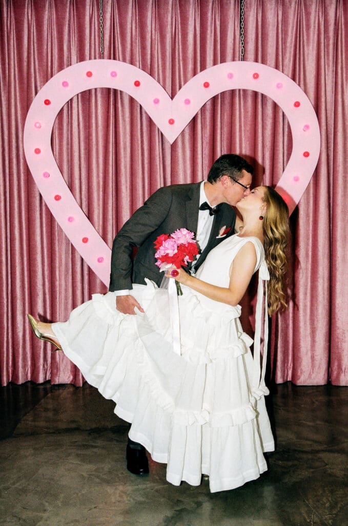 cute picture of the newlyweds at their dream bridal portraits
